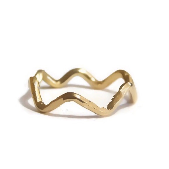 Moodtherapy Jewelry - zig zag/chevron midi/knuckle ring gold silver rose